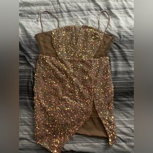 Fashion Nova Glitter Mini Dress